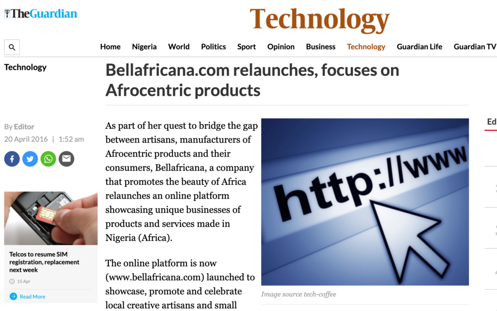 Bellafricana relaunches in 2016