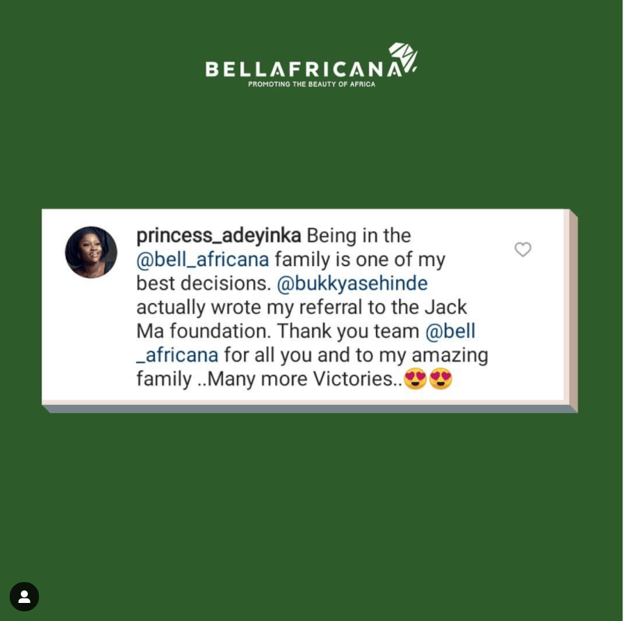 Bellafricana testimonials from the community of creative entrepreneurs in the family. Home to creative entrepreneurs