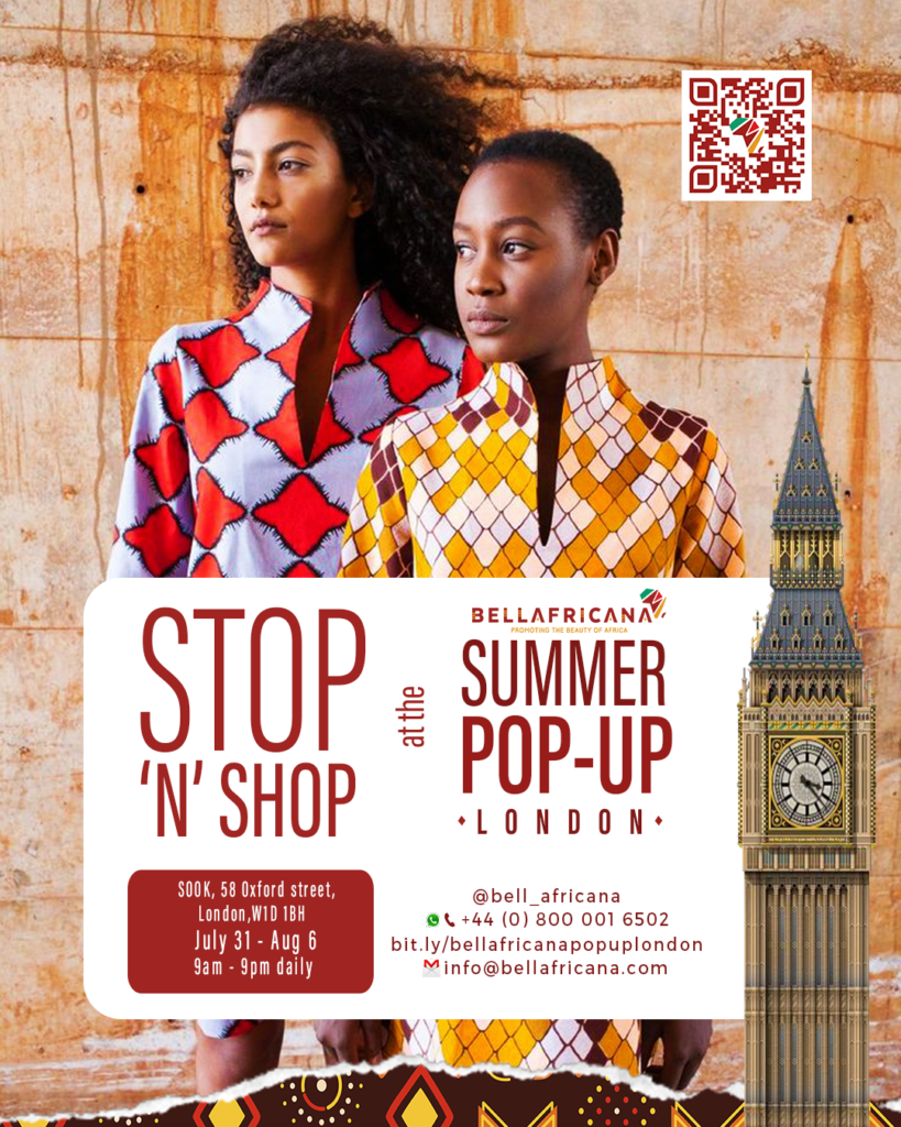 Bellafricana pop-up in London Oxford Street UK